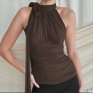OGL Brown Halter Blouse